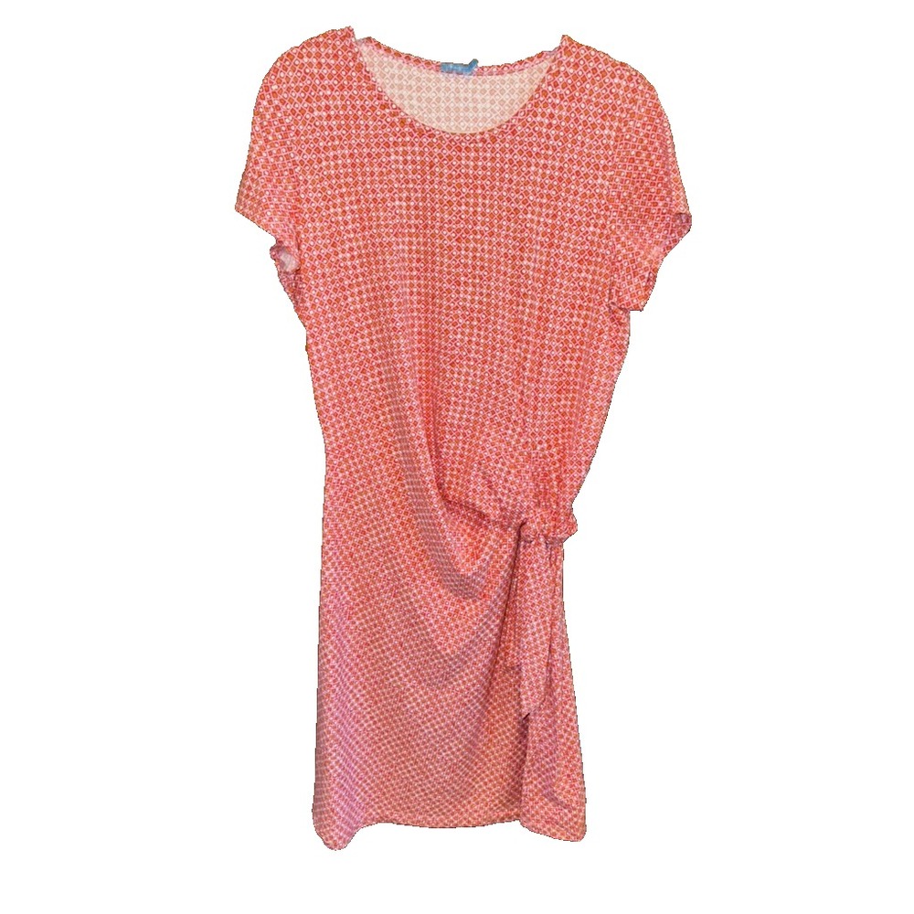 J. McLaughlin Women's Size Large pink geometrics Havana Catalina Side Tie Dress